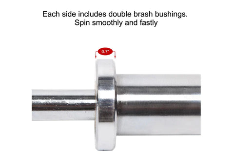Warrior Chrome Olympic Curl Barbell with white curved bar and chrome sleeve, displayed on white background