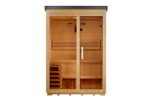 Golden Designs "Arlberg" 3 Person Traditional Outdoor Steam Sauna - Flat Roof (2026 Edition)