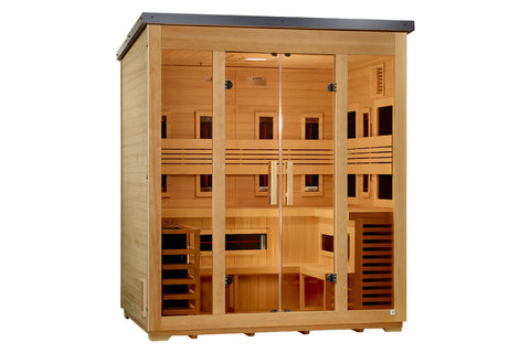 Golden Designs "Gargellen" 5 Person Hybrid Full Spectrum Outdoor Sauna (2026 Edition)