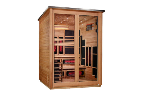 Golden Designs "Kaskinen" 6 Person Barn Hybrid Full Spectrum Outdoor Sauna (2026 Edition)