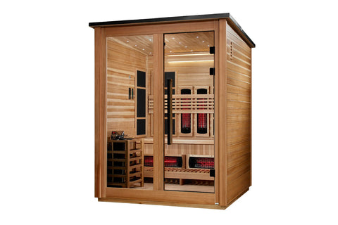 Golden Designs "Loviisa" 3 Person Barn Hybrid Full Spectrum Outdoor Sauna (2026 Edition)