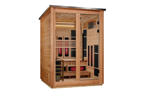 Golden Designs "Loviisa" 3 Person Barn Hybrid Full Spectrum Outdoor Sauna (2026 Edition)