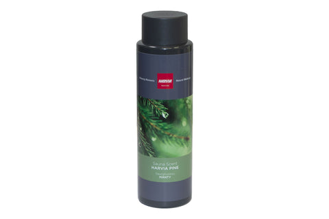 Harvia Harvia Pine sauna scent bottle with black cap and dark charcoal label featuring green pine branch imagery on white bac