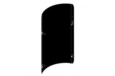 Black cylindrical metal protective sheath for sauna heater, shown on white background with decorative rock display