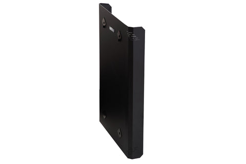 Black protective sheath for Harvia Linear 22 ES sauna heater, angled view on white background