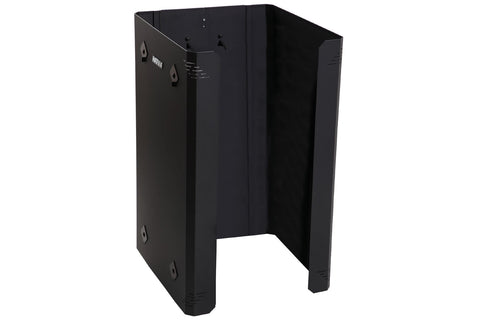 Black protective sheath for Harvia Linear 22 ES sauna heater, angled view on white background
