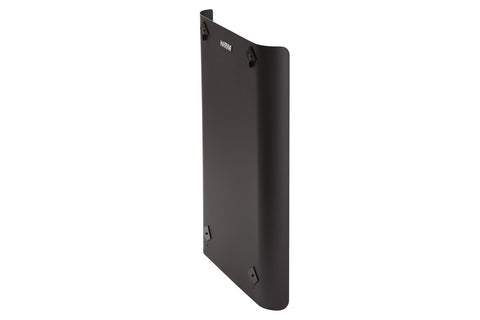 Black protective side sheath with metal handles and mounting brackets, designed for sauna heater protection