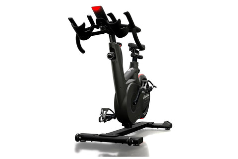 Black exercise bike with 'Life Fitness' branding