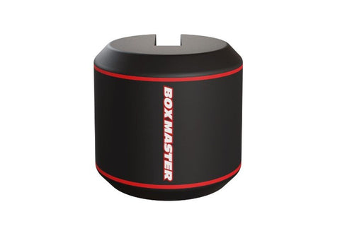 Black and red weight training machine