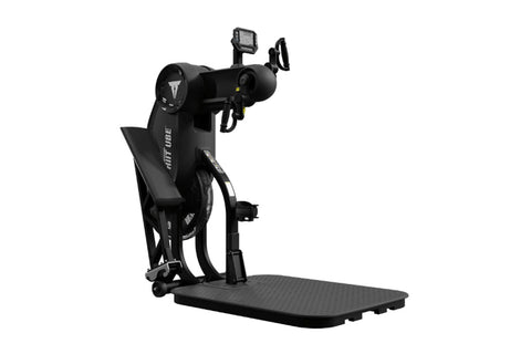 Black StairMaster HIIT UBE upper body ergometer with dual handles, digital display, and platform base on white background