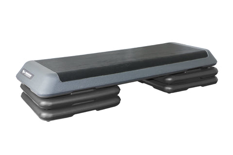 Warrior Aerobic Long Step with gray and black platform on white background