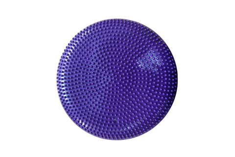 Purple textured balance disc with bumpy sensory surface, shown on white background