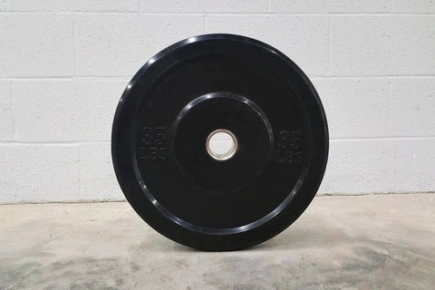 Stack of black rubber bumper plates with chrome center rings, marked 10 lbs each, on white background