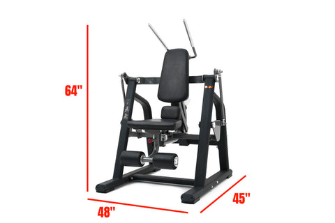 Black commercial abdominal crunch machine with padded seat and backrest, leg press footplate, and dual handles on white backg