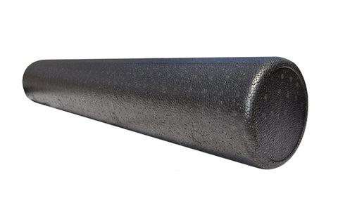 Warrior Extra Firm Foam Roller in charcoal gray with textured surface on white background