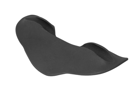 Charcoal gray barbell squat pad with curved shoulder support design on white background