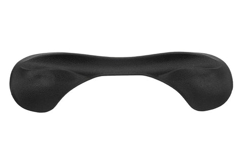 Charcoal gray barbell squat pad with curved shoulder support design on white background