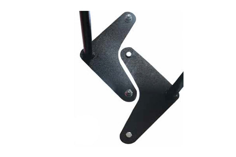 Warrior Boulder Bar pull-up bar attachment in black and gray metal with mounting hardware on white background