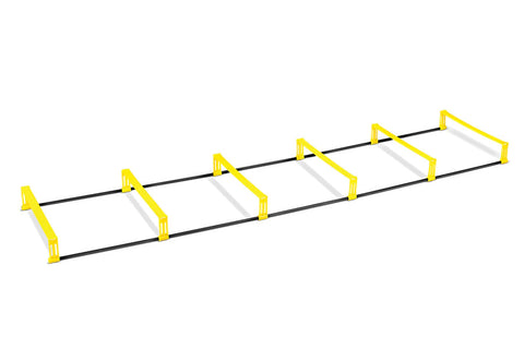 SKLZ Elevation Ladder with yellow metal rungs and black rails on white background