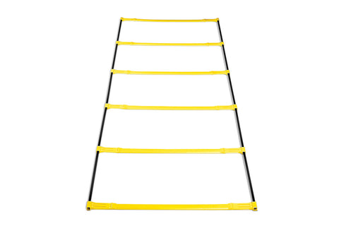 SKLZ Elevation Ladder with yellow metal rungs and black rails on white background