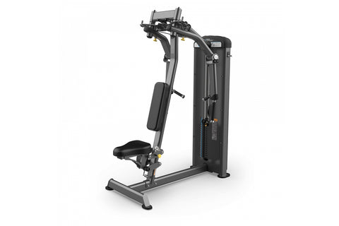 TRUE FUSE-1000 Pec Fly/rear Delt machine with black padding, gray frame, and adjustable arm levers on white background