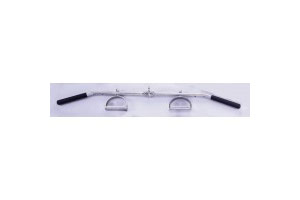 Warrior Revolving 48" Solid Super Lat Bar with black revolving handles on white background