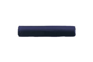 Black foam squat pad with cylindrical shape, 16 inches long, displayed on white background