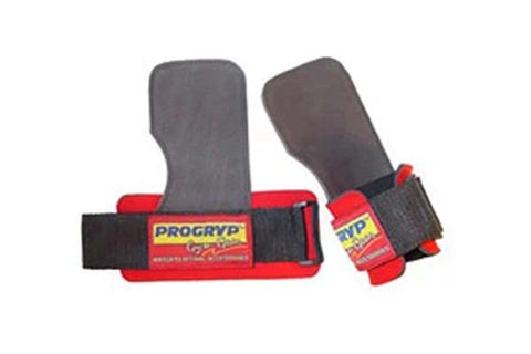 Progryp Pro Grippers, red and black hand training grips with gray padding, shown as pair on white background