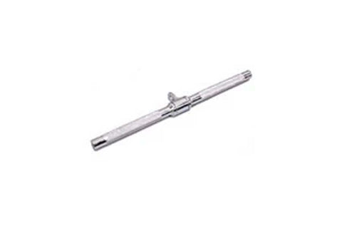 Warrior Rotating Straight Bar in silver metal with locking collar mechanism on white background