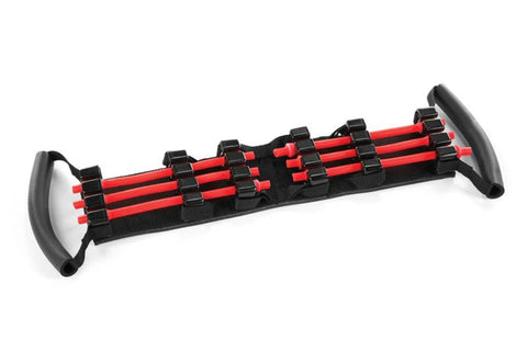 Sklz Power Pushup with red resistance bands and black handles on white background