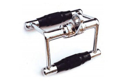 Warrior Solid Seated and Chinning Bar with chrome frame and black grip handles on white background
